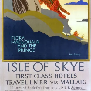 Flora MacDonald and the Prince, LNER poster, 1923-1947