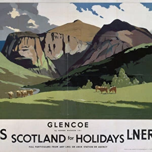 Glencoe, LMS / LNER poster, 1923-1947