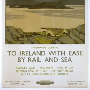 To Ireland with Ease by Rail and Sea, BR (LMR) poster, 1951