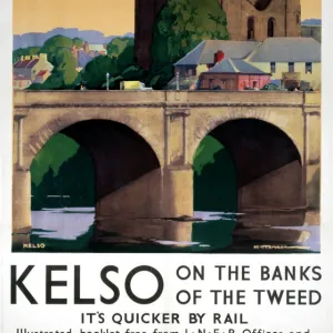 Kelso on the Banks of the Tweed, LNER poster, 1941