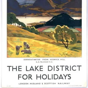 The Lake District for Holidays, LMS poster, 1923-1939