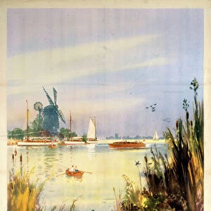 The Norfolk Broads, BR poster, 1948-1965