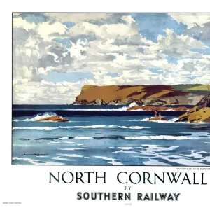 North Cornwall by Southern Railway, SR poster, 1947