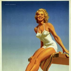 Portsmouth and Southsea, BR poster, 1950s