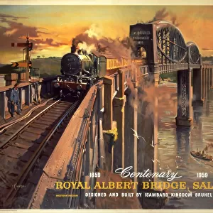 The Royal Albert Bridge, Saltash, BR (WR) poster, 1958