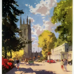 Royal Leamington Spa, BR (WR) poster, 1958