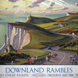 Downland Rambles Print, East Sussex Coast Panorama Downland Rambles Print, East Sussex Coast Panorama