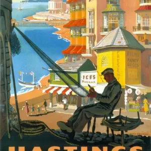 Hastings & St Leonards Print, a 1952 British Railways poster Hastings & St Leonards Print, a 1952 British Railways poster
