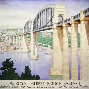 The Royal Albert Bridge Print, 1945 The Royal Albert Bridge Print, 1945