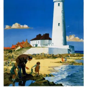 Whitley Bay Print, 1951 BR Poster Whitley Bay Print, 1951 BR Poster
