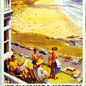 Woolacombe & Mortenhoe 1960 British Rail Print Woolacombe & Mortenhoe 1960 British Rail Print