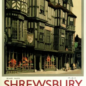 Shrewsbury, GWR / LMS poster, 1939