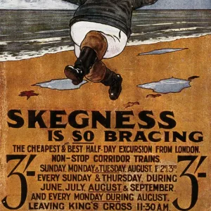 Skegness is so Bracing, postcard, 1908