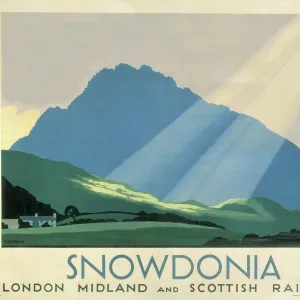 Snowdonia, LMS poster, c 1933