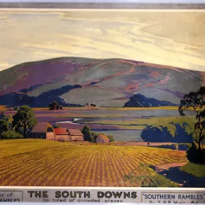 The South Downs, SR poster, c 1930s