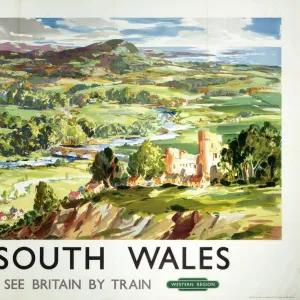 South Wales, BR (WR) poster, c 1950s