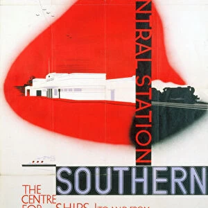 Southampton Central Station, SR poster, 1936