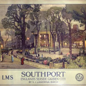 Southport, Englands Seaside Garden City, LMS poster, 1923-1947