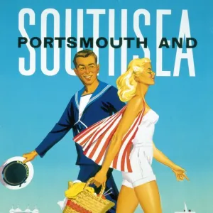 Southsea and Portsmouth, BR poster, 1962