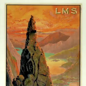 Spend your Holidays in the Lake District, LMS poster, 1923-1947