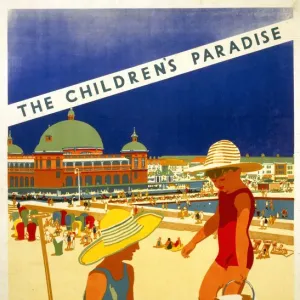 Sunny Rhyl, The Childrens Paradise LMS poster, c 1930