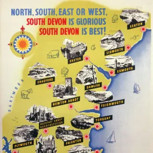 Sunny South Devon, GWR poster, 1923-1947