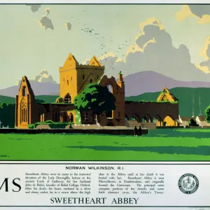 Sweetheart Abbey, LMS poster, 1923-1947