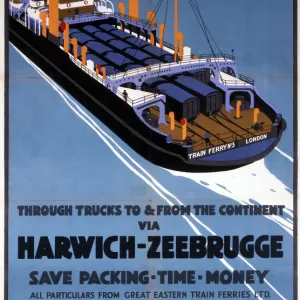 Through Trucks to & from the Continent... LNER poster, 1930