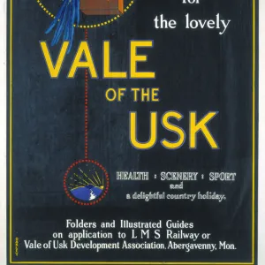 Vale of the Usk, LMS poster, 1923-1947