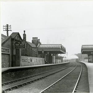 Whalley station, Lancashire & Yorkshire Railway. General view of the station, looking north