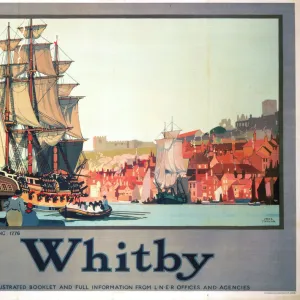 Whitby: Captain Cook Embarking, LNER poster, 1928