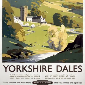 Yorkshire Dales, BR (NER) poster, 1953