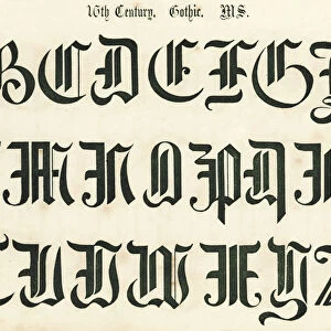 16th Century Gothic Style Alphabet