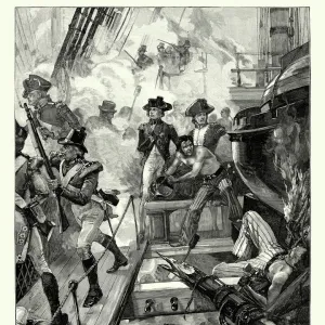 Admiral Nelson and HMS Victory at the Battle of Trafalgar