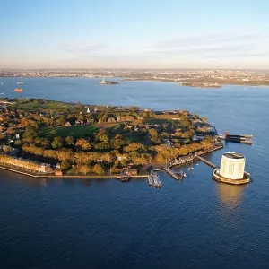 Aerial View of Governors Island Print Aerial View of Governors Island Print