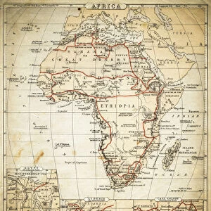 Africa map of 1869
