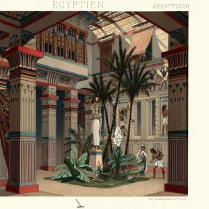 Ancient egypt - internal courtyard of a dwelling