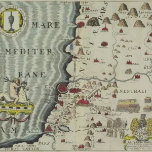 Antique map of the coast of Phoenicia