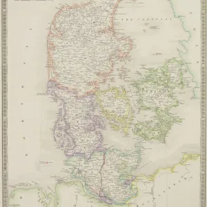 Antique map of Denmark