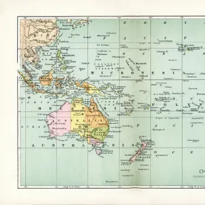 Antique Map of Oceania