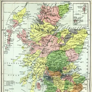 Antique map of Scotland