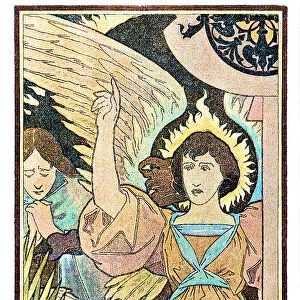 Archangel lifting hand for advice 1899