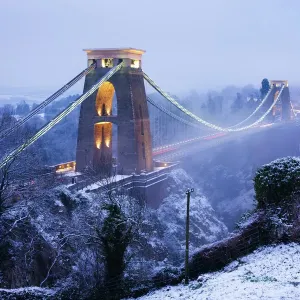 Wintry Clifton Bridge Print, Bristol UK 2009 Wintry Clifton Bridge Print, Bristol UK 2009