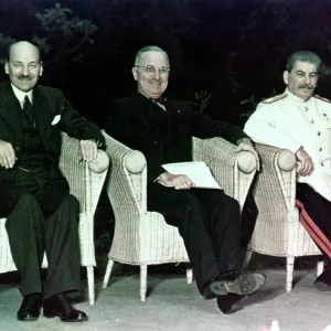 Attlee, Truman, & Stalin At Potsdam