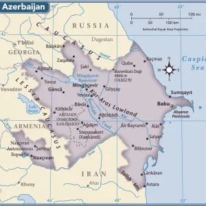 Azerbaijan Premium Framed Print Collection: Maps