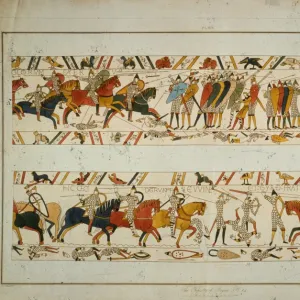 Bayeux Tapestry Scene - King Harolds brothers Gyrth and Leofwine are killed