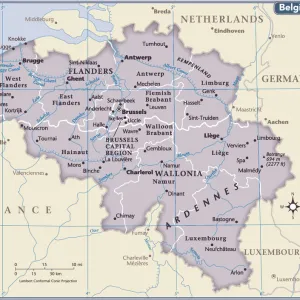 Belgium country map