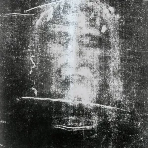 Detail of the Shroud of Turin Print, Cathedral of Turin Detail of the Shroud of Turin Print, Cathedral of Turin