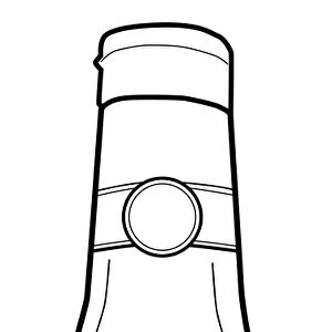 Black and white digital illustration of tomato ketchup bottle
