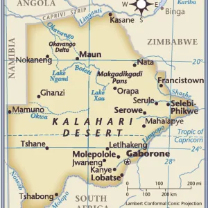 Botswana country map